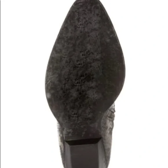 All Saints Embossed Leather Bootie New - Picture 7 of 8